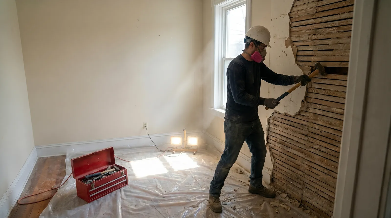 Abbrucharbeiten auf der Baustelle